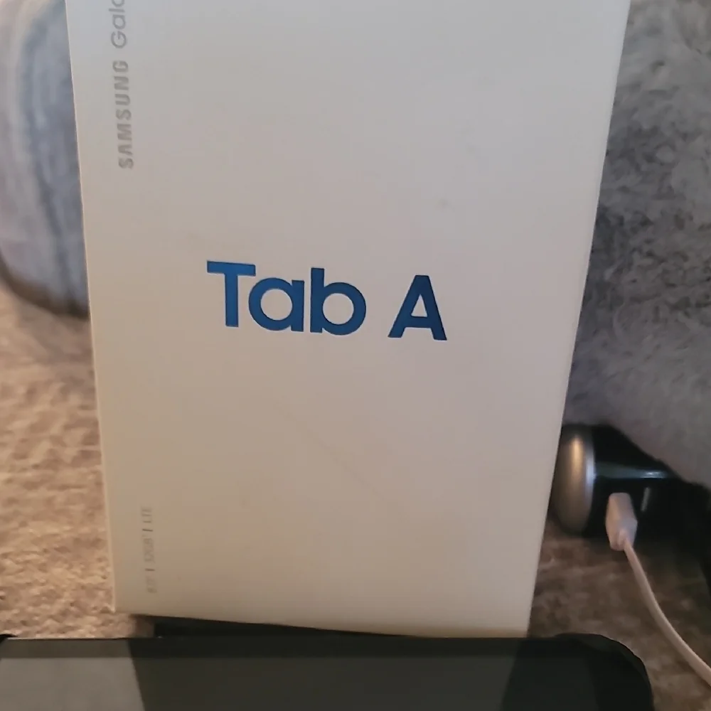 Samsung Tab A with Black and Silver Design